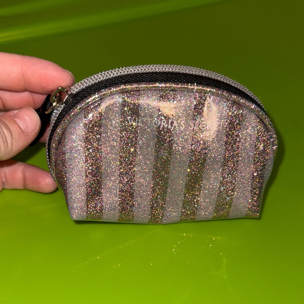 * Victoria's Secret Silver Glitter Pouch